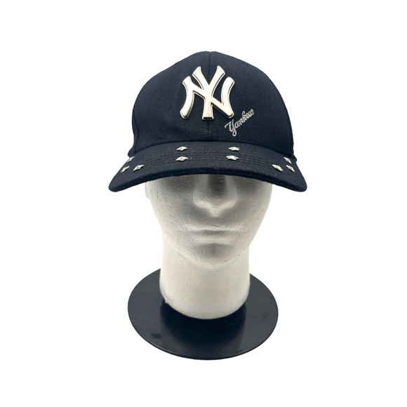 New York Yankees MLB Baseball Metal Logo & Stars Studs On Bill Snapback Cap/Hat - Picture 2 of 8
